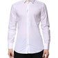 White Cotton GOLD Long Sleeves Formal Shirt