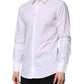 White Cotton GOLD Long Sleeves Formal Shirt