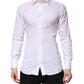 White Cotton GOLD Long Sleeves Formal Shirt