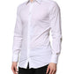White Cotton GOLD Long Sleeves Formal Shirt