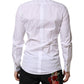 White Cotton GOLD Long Sleeves Formal Shirt