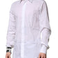 White Cotton GOLD Long Sleeves Formal Shirt