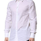 White Cotton GOLD Long Sleeves Formal Shirt