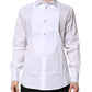 White Silk Bib Poplin GOLD Men Formal Shirt