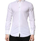 White GOLD Long Sleeves Dress Formal Shirt