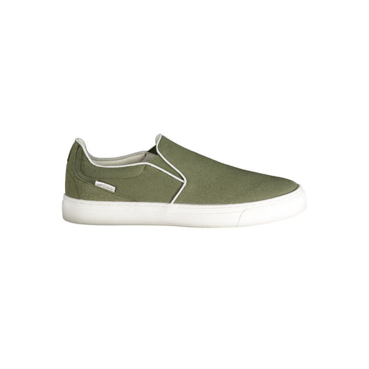 Green Polyester Men Sneaker