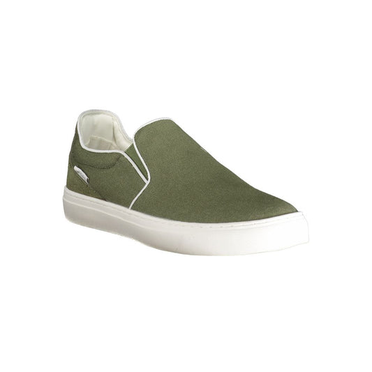 Green Polyester Men Sneaker