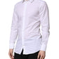 White GOLD Long Sleeve Dress Men Formal Shirt