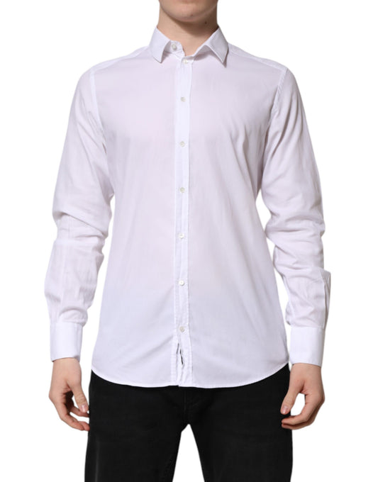 White GOLD Cotton Men Dress Formal Shirt