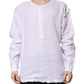 White Linen Long Sleeves Casual Men Shirt