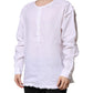 White Linen Long Sleeves Casual Men Shirt