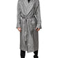 Multicolor Floral Robe Coat Wrap Jacket