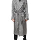 Multicolor Floral Robe Coat Wrap Jacket