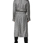 Multicolor Floral Robe Coat Wrap Jacket