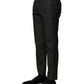 Gray Cotton Patterned Formal Pants