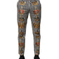 Multicolor Striped Crown Pants