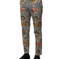 Multicolor Striped Crown Pants