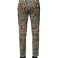 Multicolor Striped Crown Pants