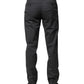 Gray Striped Cotton Formal Pants