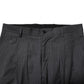 Gray Striped Cotton Formal Pants
