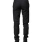 Gray Striped Cotton Formal Pants