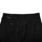 Black Cotton Formal Men Cropped Pants