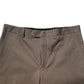 Brown Cotton Tapered Formal Dress Pants