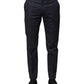 Dark Blue Cotton Formal Pants