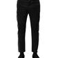 Black Gray Fantasy Cotton Formal Slim Pants