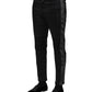 Black Gray Fantasy Cotton Formal Slim Pants
