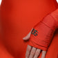 Red Nylon Turtleneck Bodycon Jumpsuit Dress