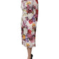 Multicolor Floral Long Sleeve A-line Dress