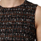 Multicolor Sleeveless Mini Tweed A-line Dress