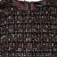 Multicolor Sleeveless Mini Tweed A-line Dress