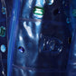 Blue Crystal Hooded Raincoat Jacket