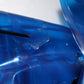 Blue Crystal Hooded Raincoat Jacket