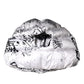 White Polyester Printed Hood Quilted Hat
