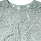 Mint Green Floral Lace Cotton Blouse Top