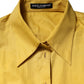 Mustard Collared Short Sleeves Blouse Top