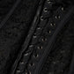 Black Cotton Floral Lace Corset Bustier Top
