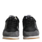 Black Gray Lace Up Low Top Casual Sneakers Shoes
