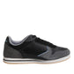 Black Gray Lace Up Low Top Casual Sneakers Shoes