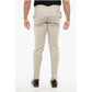 Textured Cotton Pants with Belt Loop