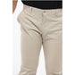 Textured Cotton Pants with Belt Loop