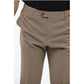 Cotton Pants with Micro Check Motif