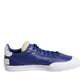 White Blue Lace Up Low Top Drop-Type PRM Sneakers Shoes
