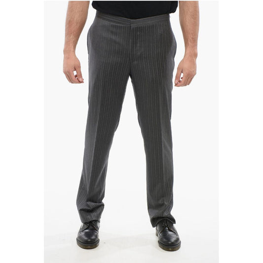 Cool Wool Pants with Striped Motif