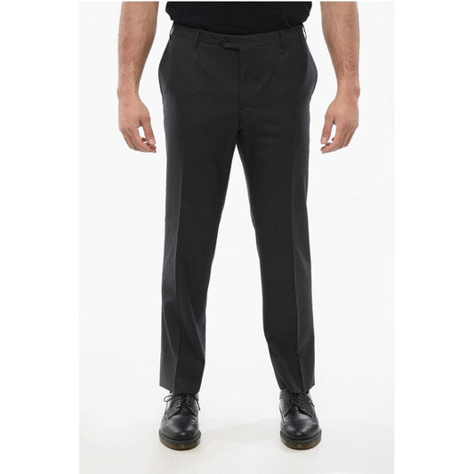 Virgin Wool Pants with Belt Loop