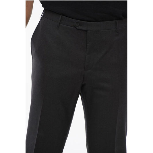 Virgin Wool Pants with Belt Loop