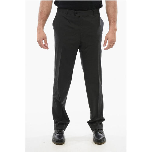 Virgin Wool Pants with Belt Loop